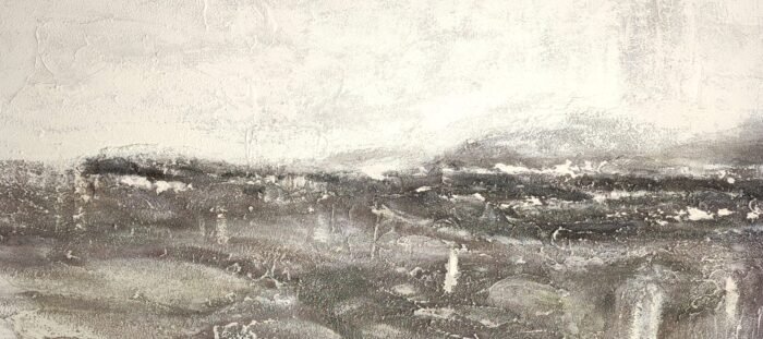 neutral minimalist landscape wall art vertical canvas painting