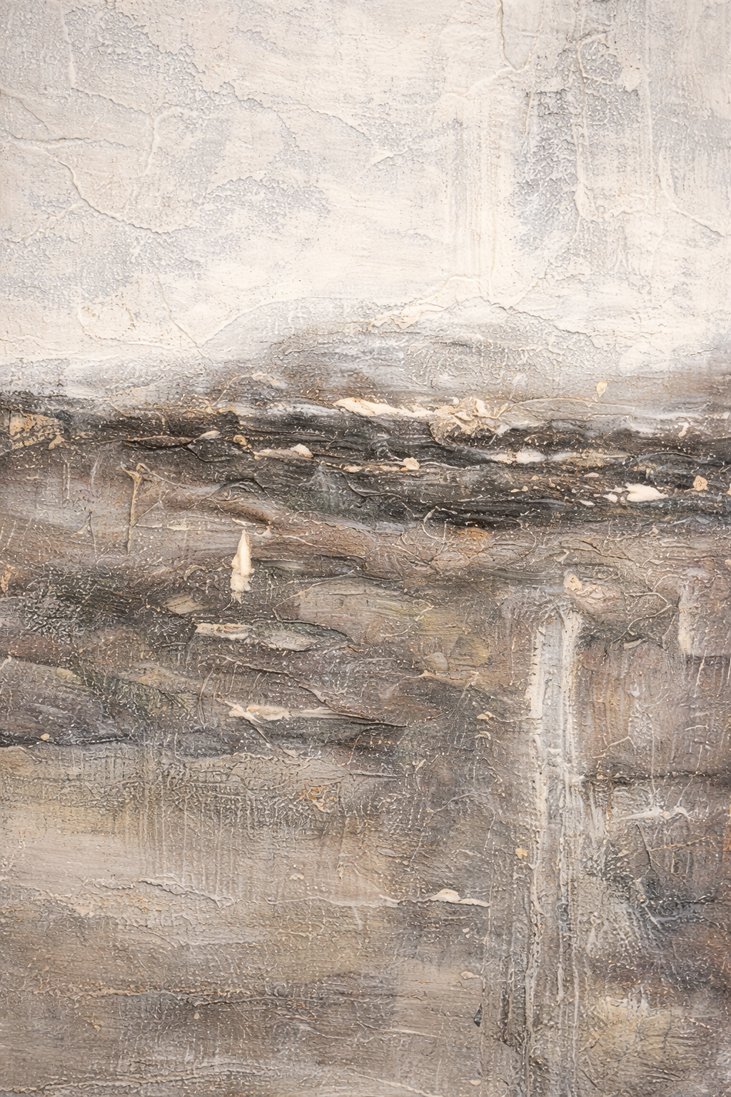 Silent Horizon – Minimalist Neutral Landscape Wall Art-1