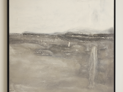 neutral minimalist landscape wall art vertical canvas painting
