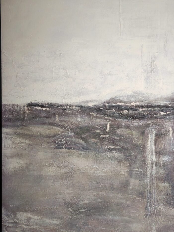 neutral minimalist landscape wall art vertical canvas painting