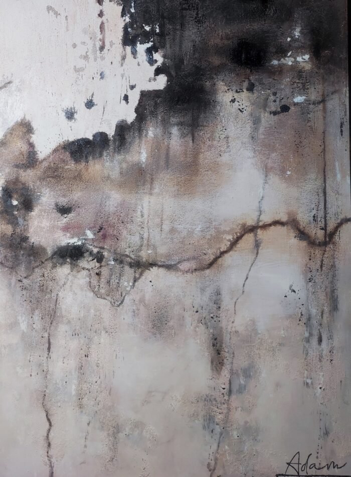 Earthen Fade – Textured Abstract Painting - Image 3