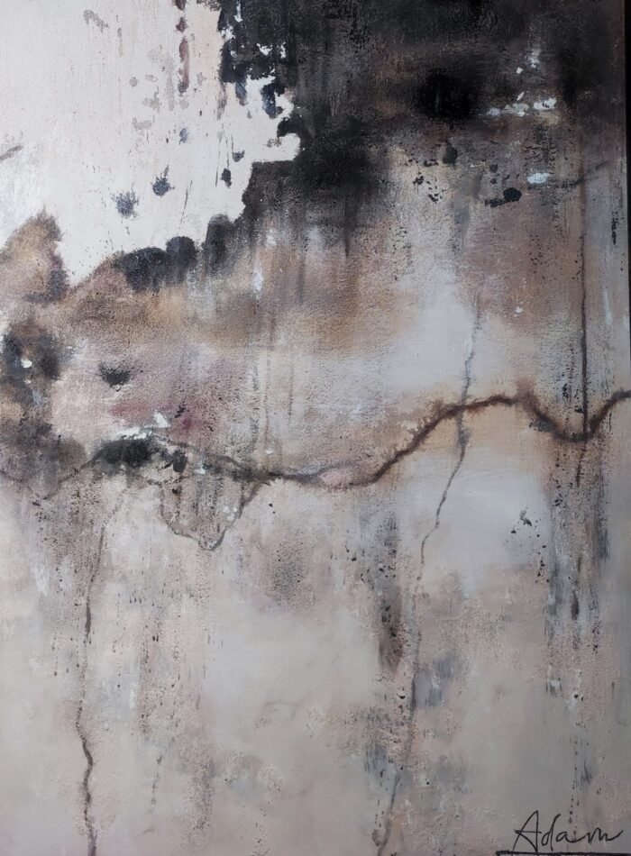 Earthen Fade – Textured Abstract Painting - Image 3