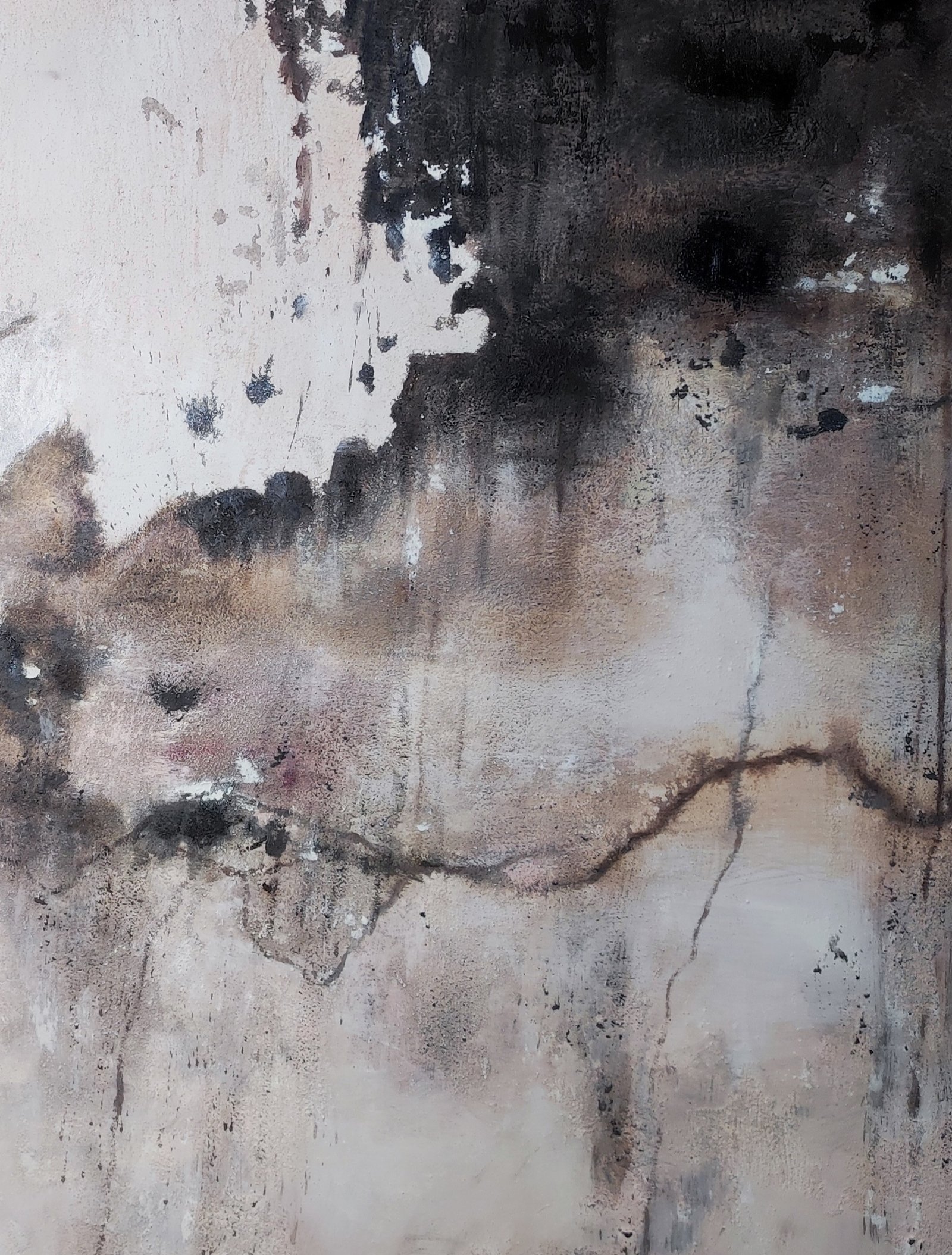 Earthen Fade – Textured Abstract Painting