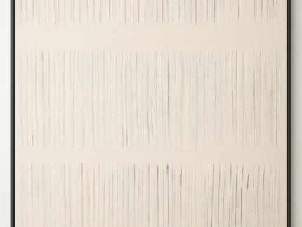 Minimalist textured wall art 100x150 with vertical neutral strokes