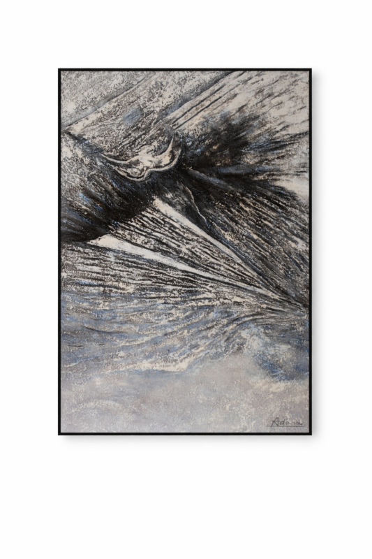 vertical textured abstract hand painted wall art UAE