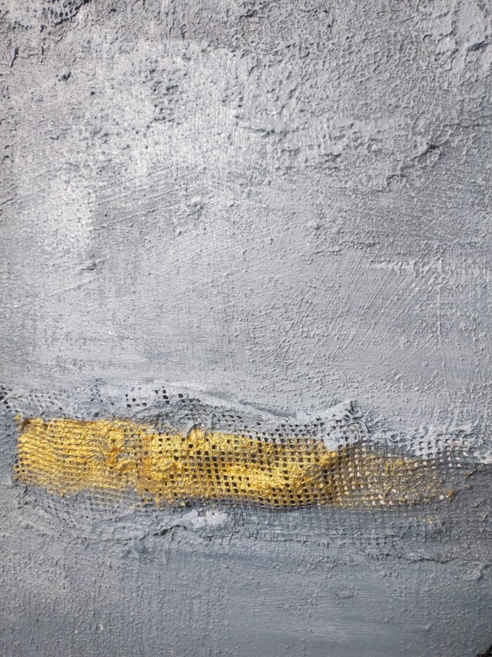 Golden Faultlines – Hand-Painted Abstract Textured Canvas - Image 4