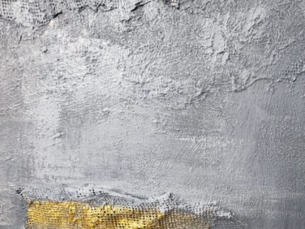 Golden Faultlines – Hand-Painted Abstract Textured Canvas