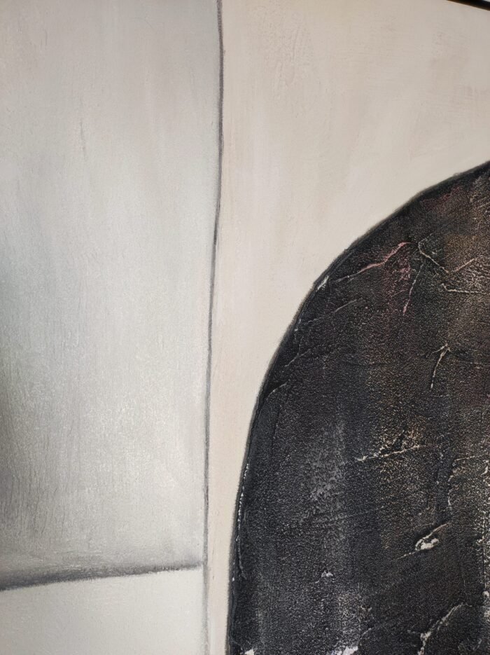 Obsidian Eclipse – Hand-Painted Abstract Wall Art - Image 5