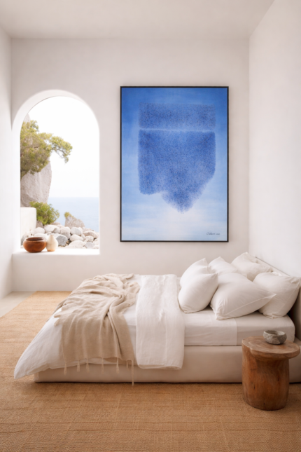 Blue Coastal Abstract Hand Painted Wall Art