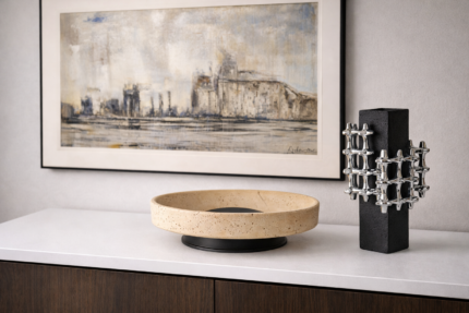 Hand Painted Abstract Cityscape Wall Art