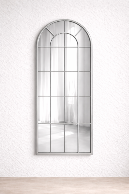 Archway Elegance Arched Silver Wall Mirror – 100 × 180 cm